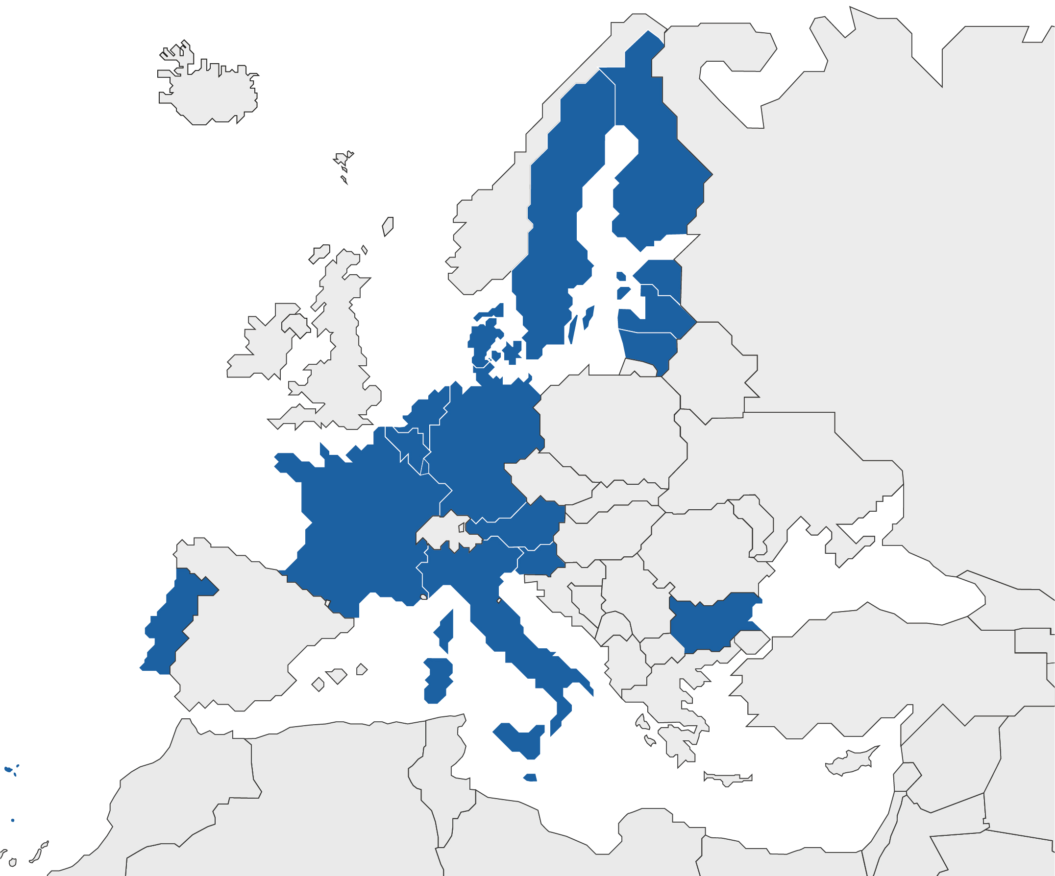 Mapa państw, które ratyfikowały UPCA